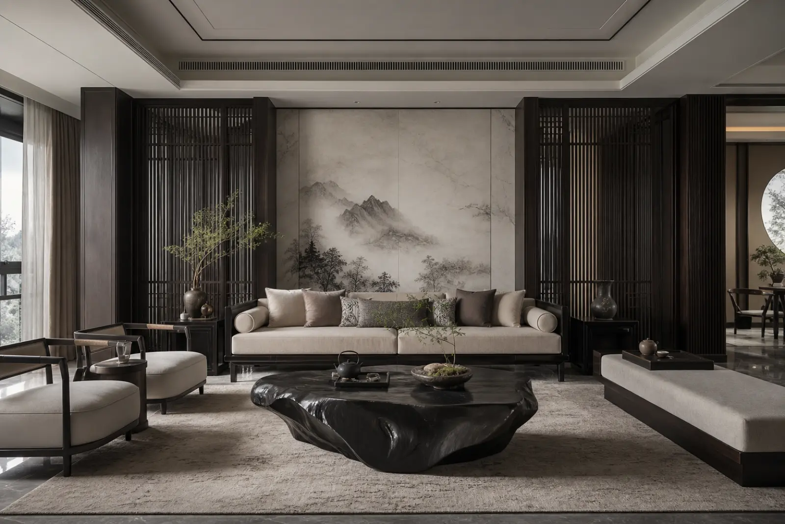 留白起居室 装修案例